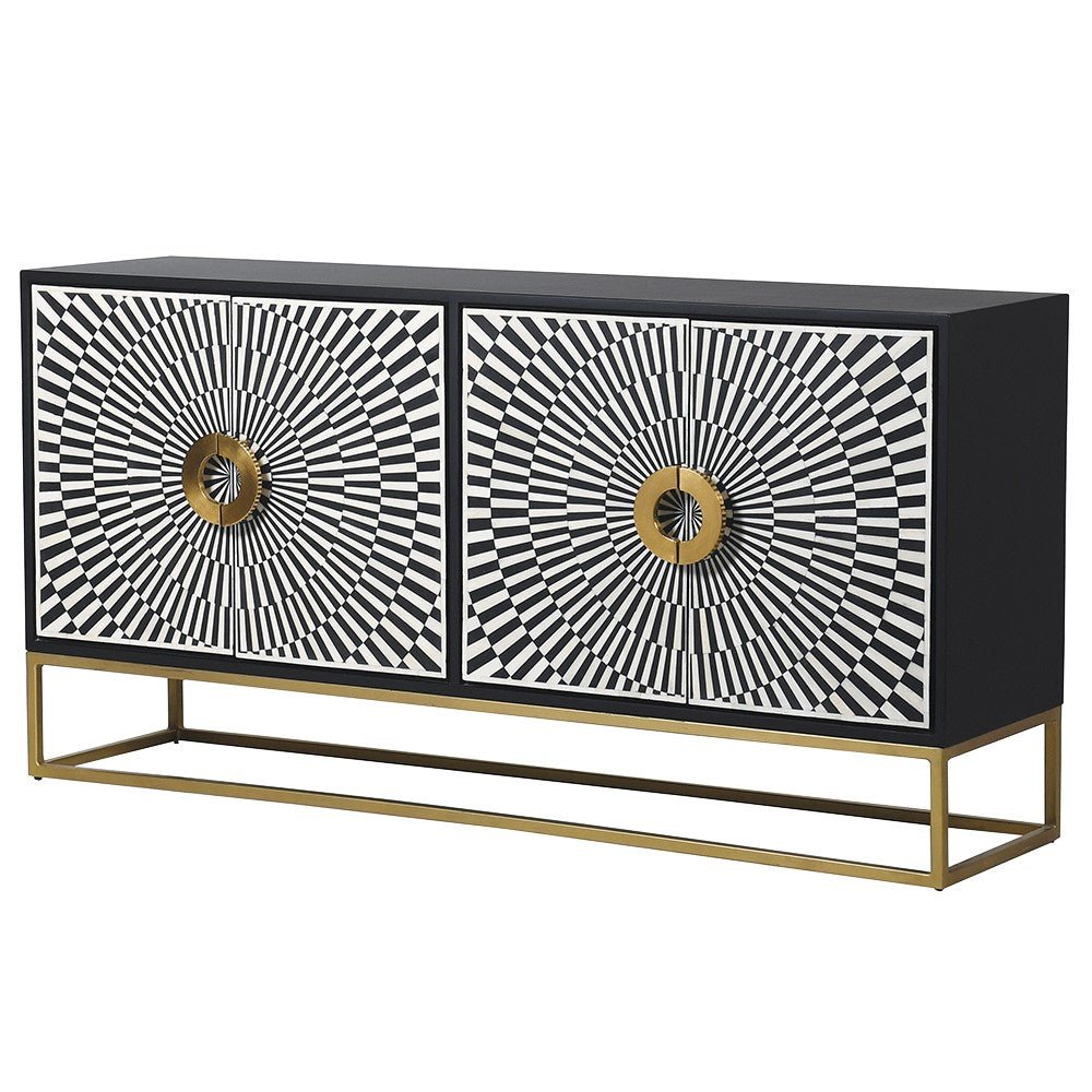 Black Bone Sunray Sideboard - LUXONAS