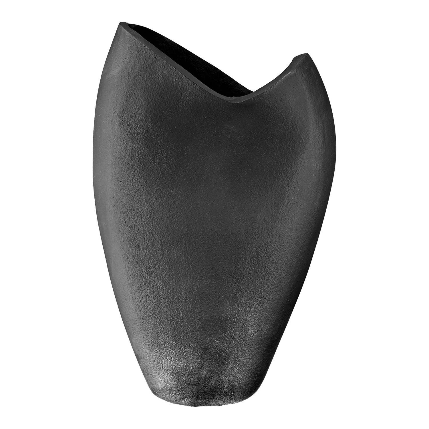 Black Ceramic Vukano Vase - LUXONAS HOME