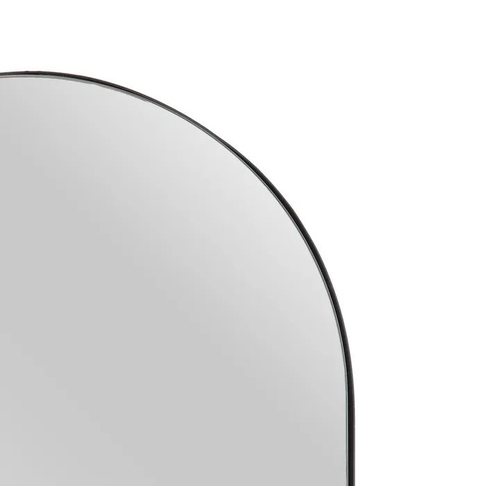 Black Curve Edge Wall Mirror - Elegant and Functional Home Decor - LUXONAS