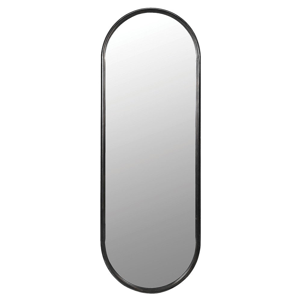 Black Curved Rectangular Wall Mirror