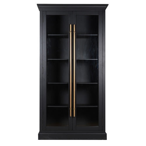 Black Glazed 2 Door Display - LUXONAS HOME