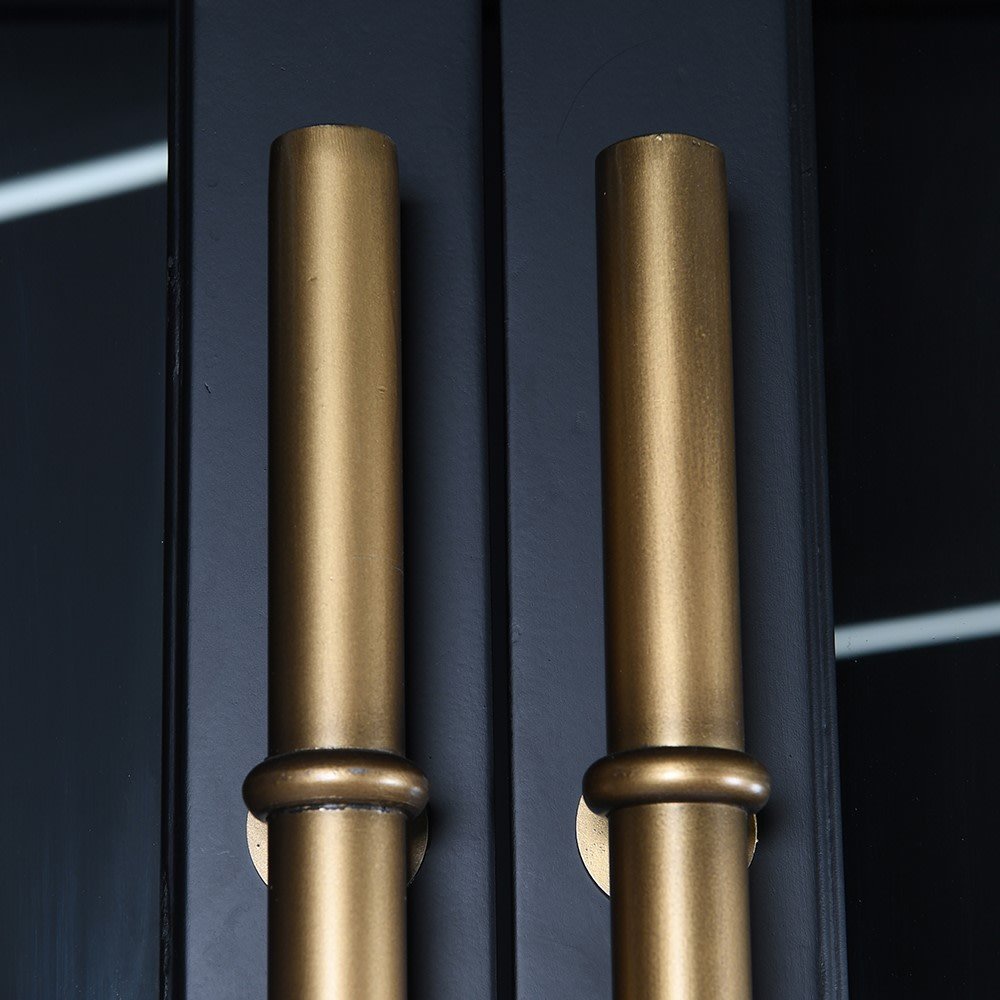 Black Glazed 2 Door Display - LUXONAS HOME
