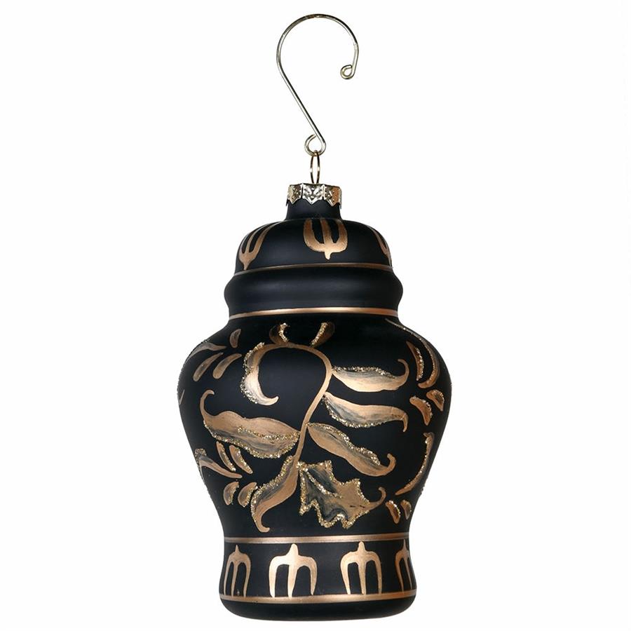 Black & Gold Ginger Jar Bauble - LUXONAS