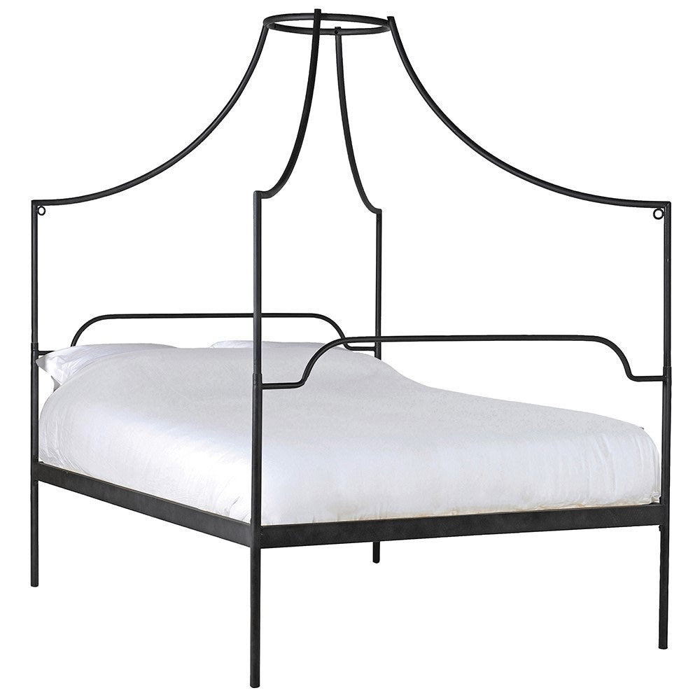 Black Italian Canopy Bed 5ft