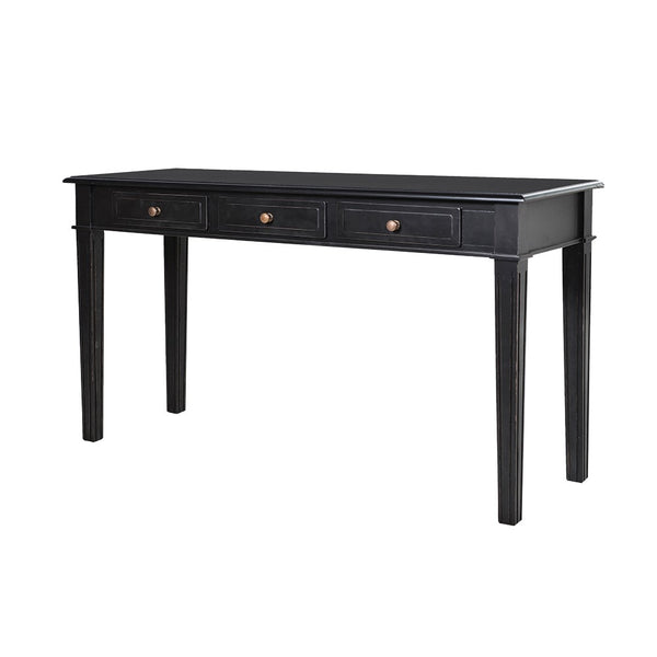 Black Lysa 3 Drawer Hall Table