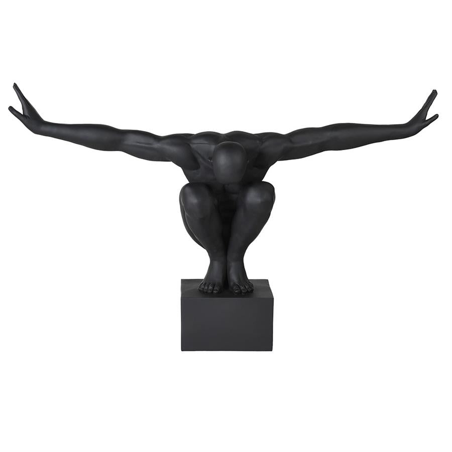 Contemporary Black Man Figurine on Stand