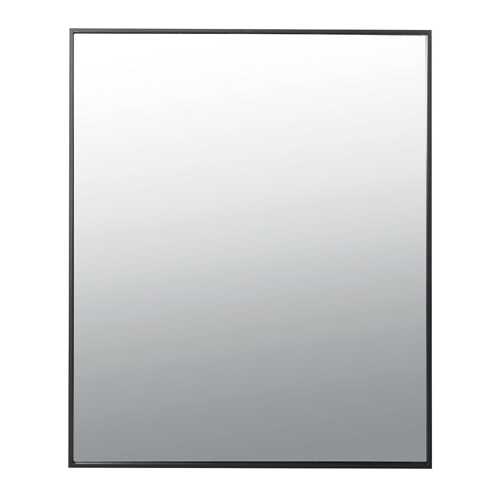 Black Metal Rectangular Mirror