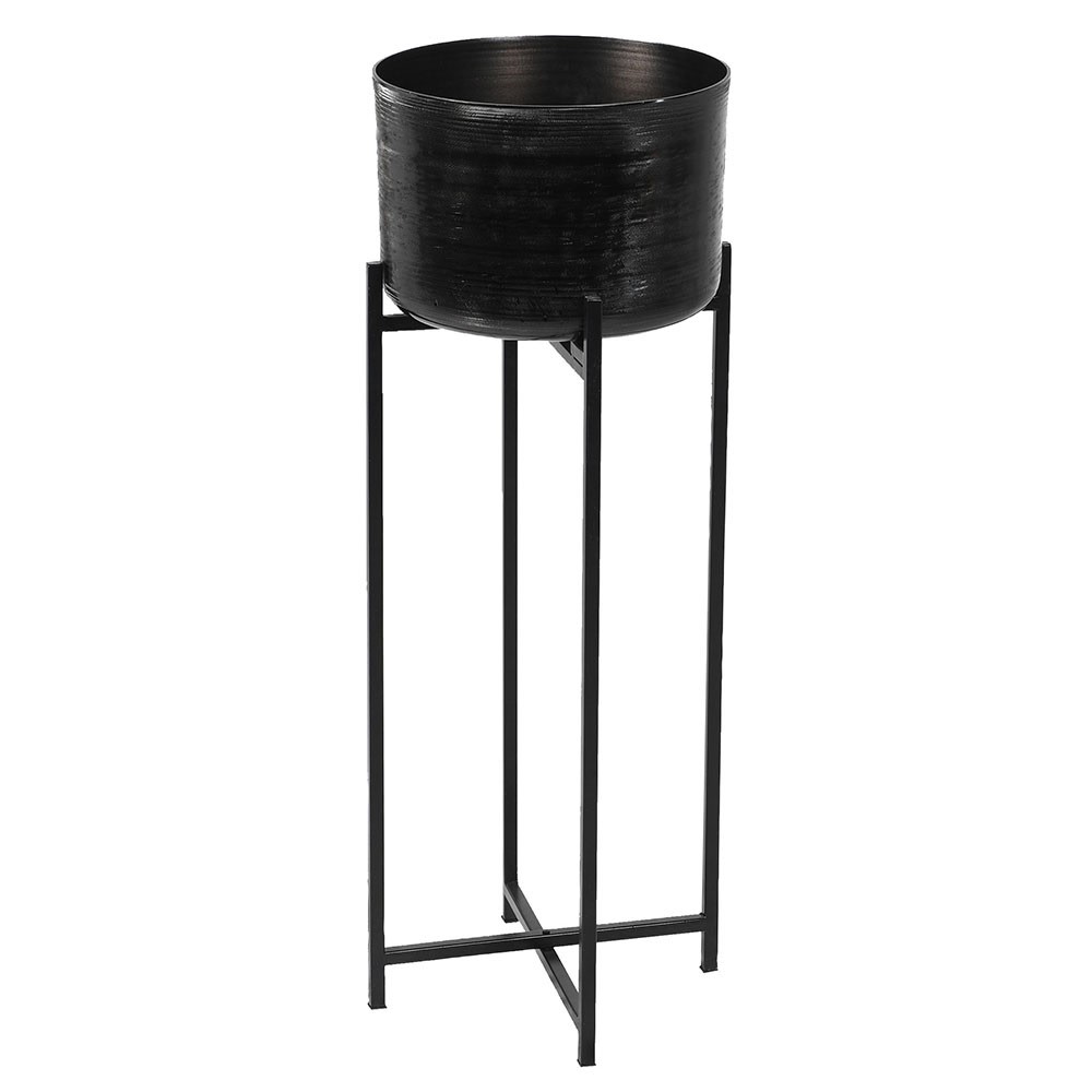 Black Nickel Planter on Stand - LUXONAS