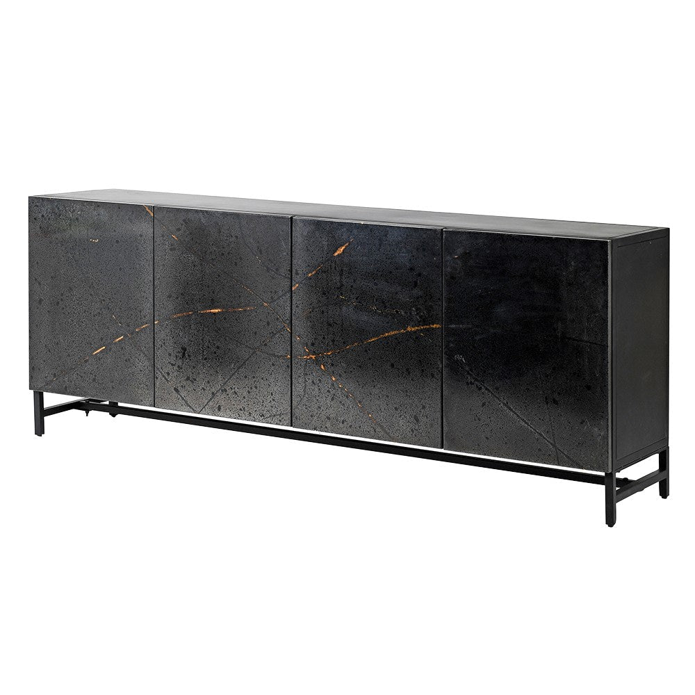 Black Patina 4 Door Sideboard