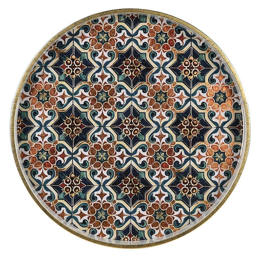 Black Rim Moroccan Tray