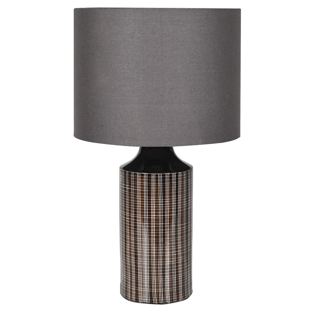 Black Squares Table Lamp with Shade
