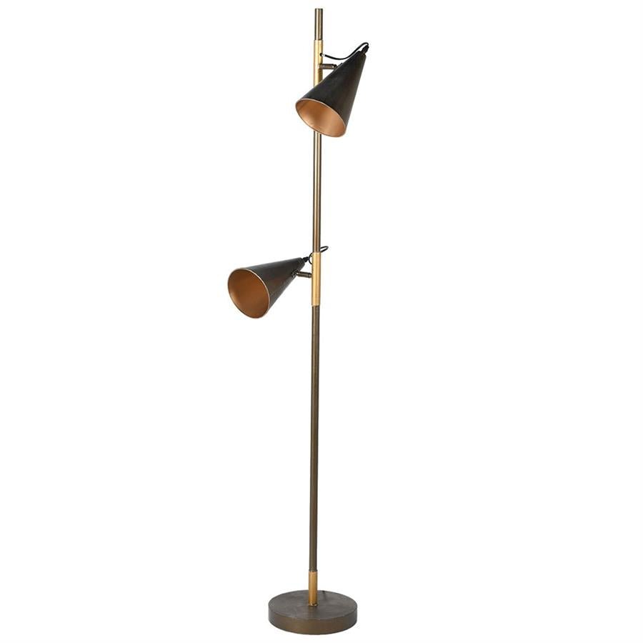 Black Twin Adjustable Floor Lamp - LUXONAS