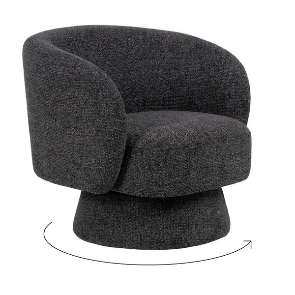 Black Weave Highback Rotating Armchair