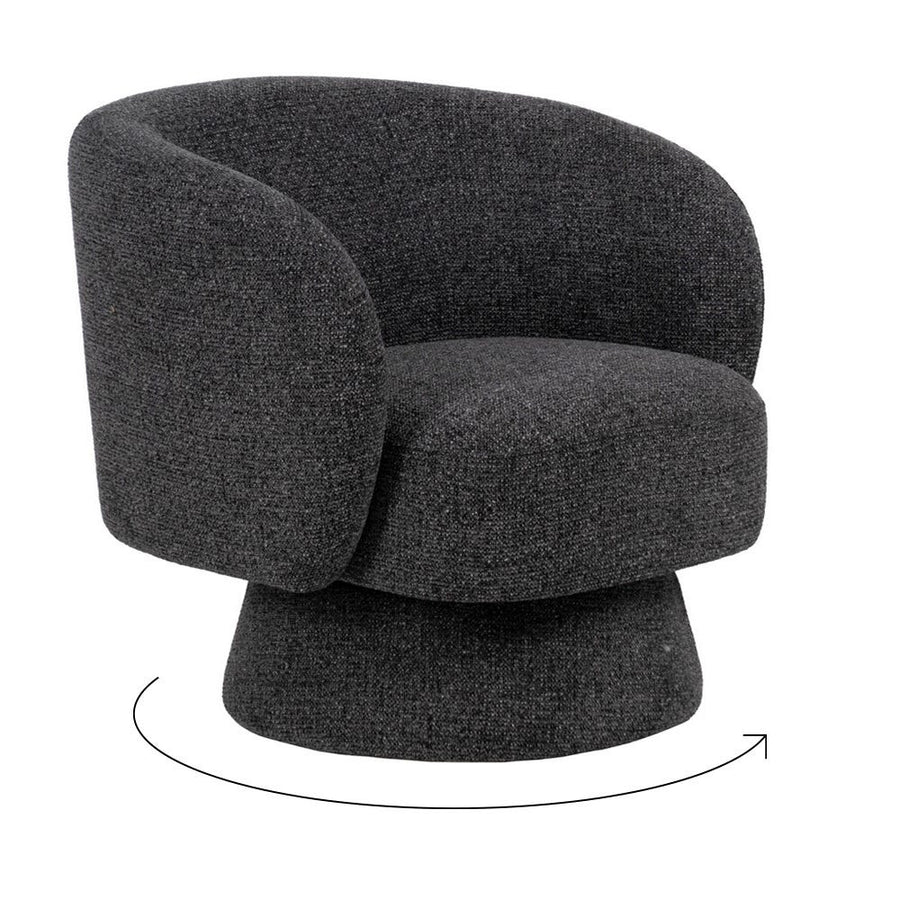 Black Weave Highback Rotating Armchair