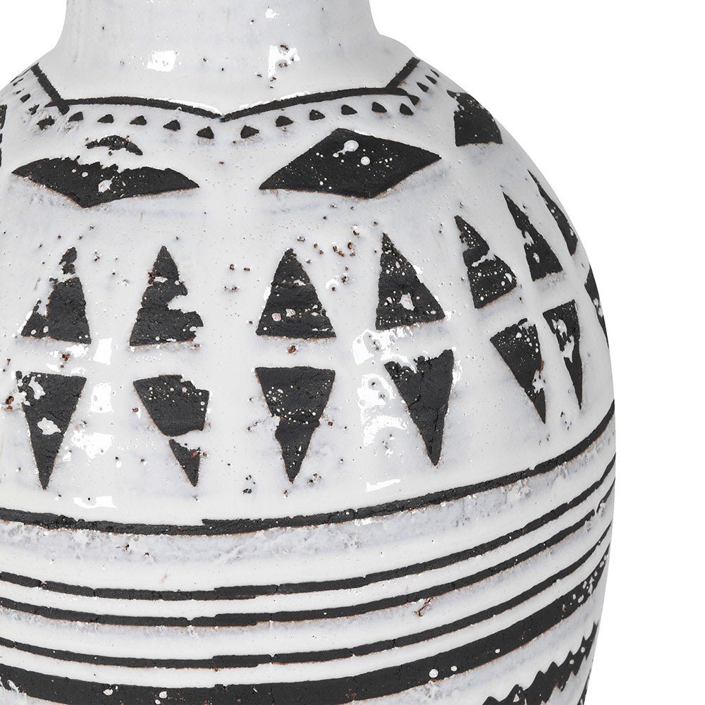 Black & White Aztec Vase - LUXONAS