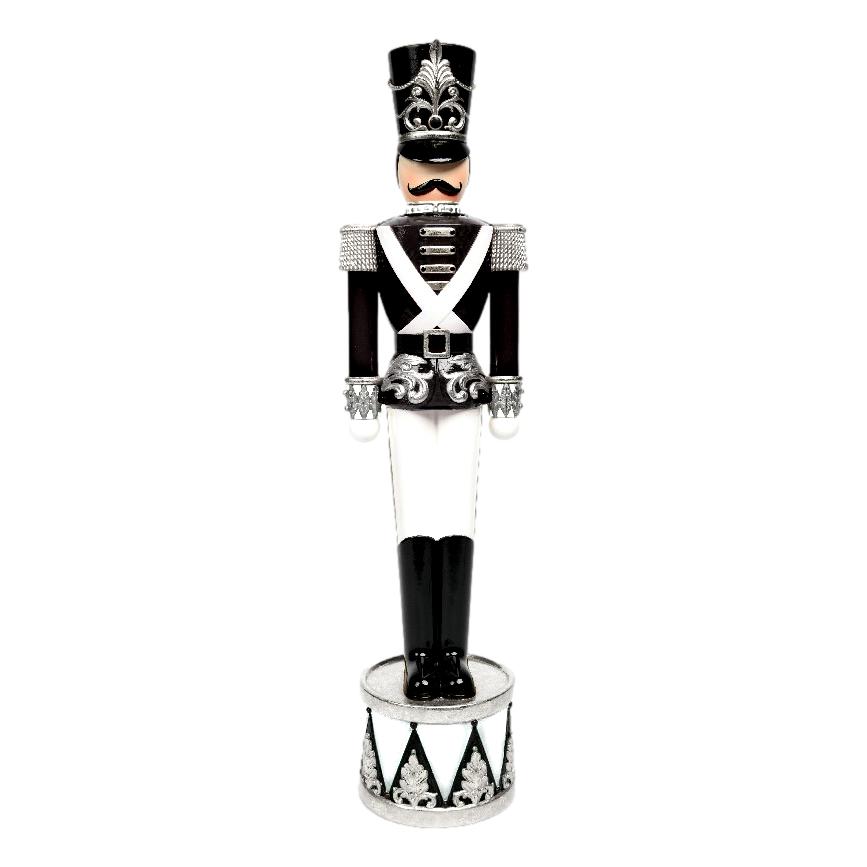 Black & White Resin Nutcracker Soldier