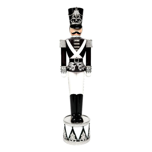 Black & White Resin Nutcracker Soldier