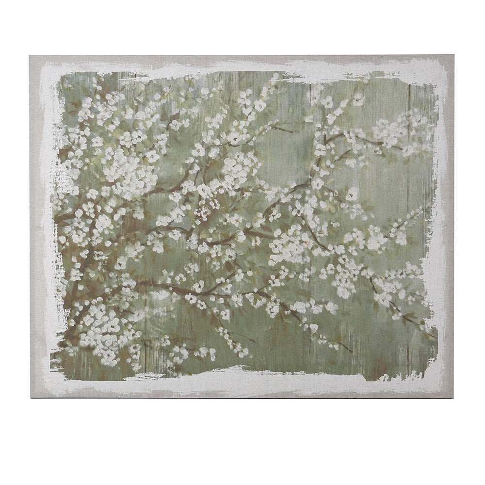 Blossom on Green Canvas Wall Art