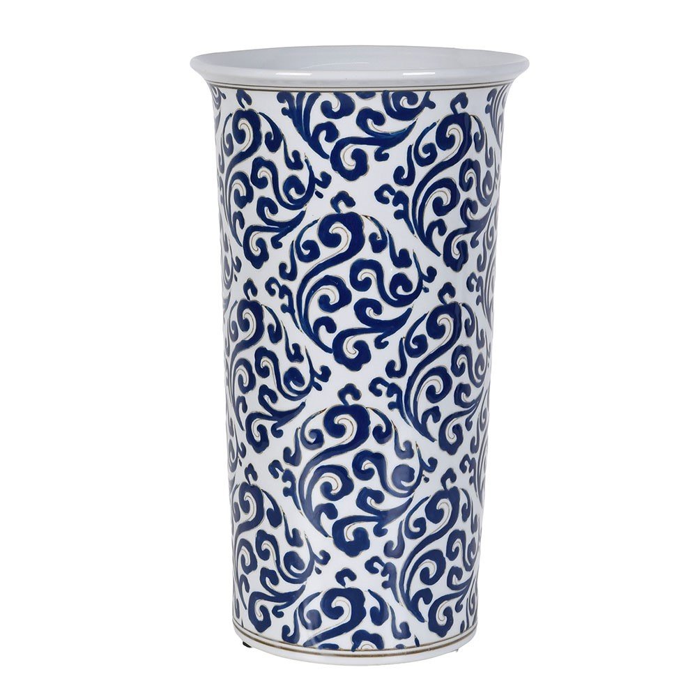 Blue and White Umbrella Stand