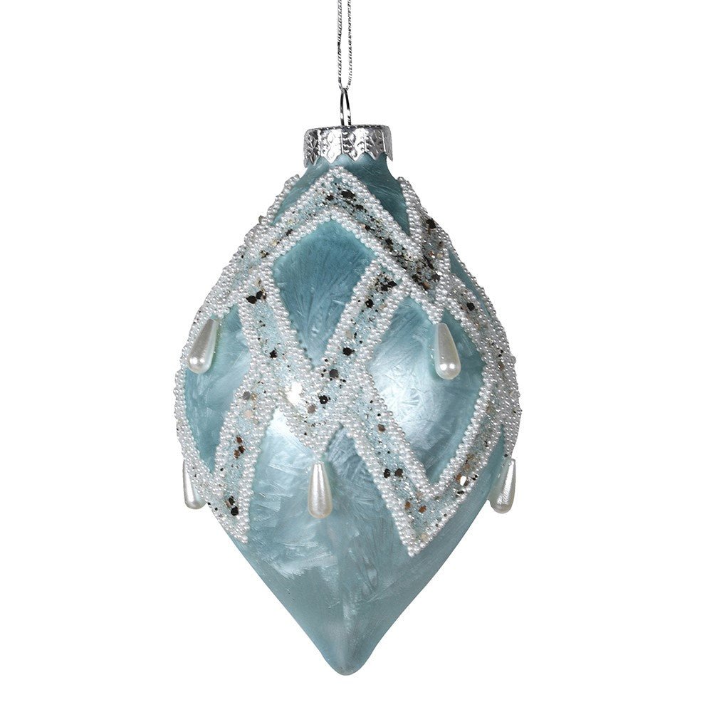 Blue Bead Finial Bauble - LUXONAS