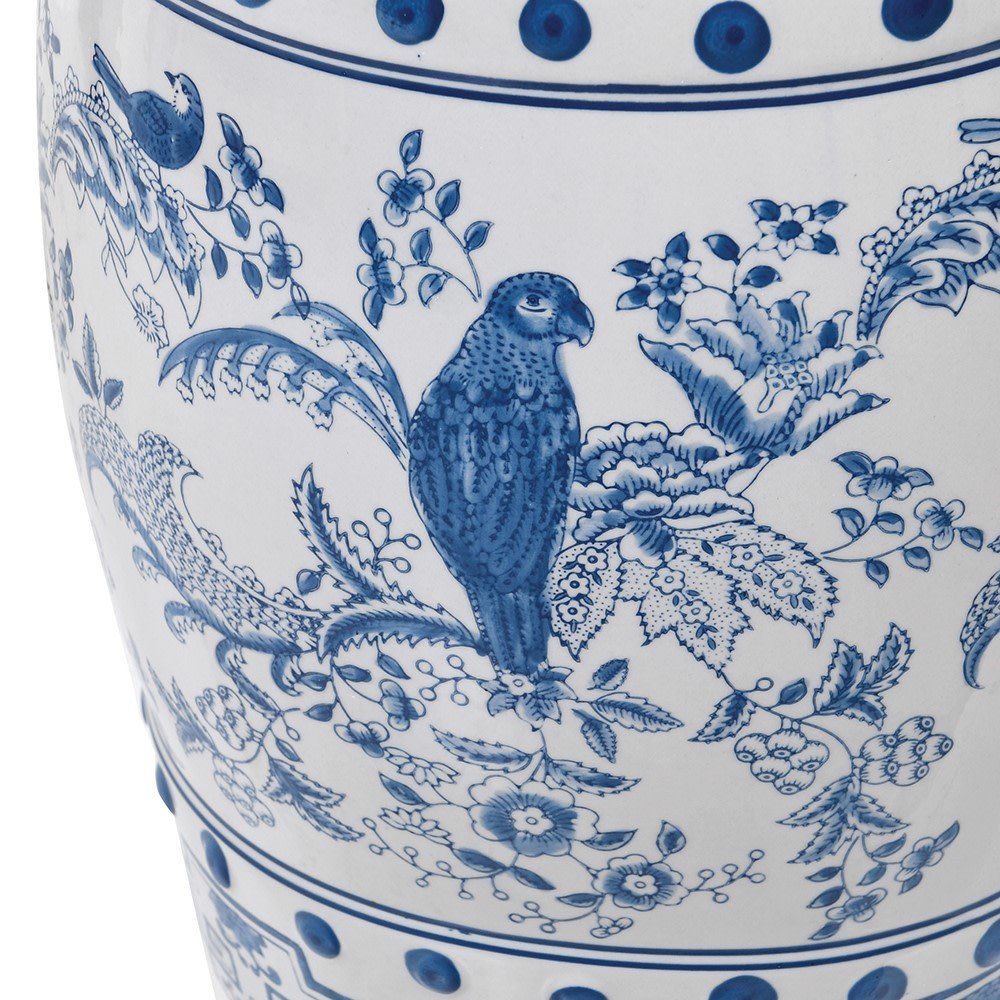 Blue Bird Ceramic Stool - LUXONAS