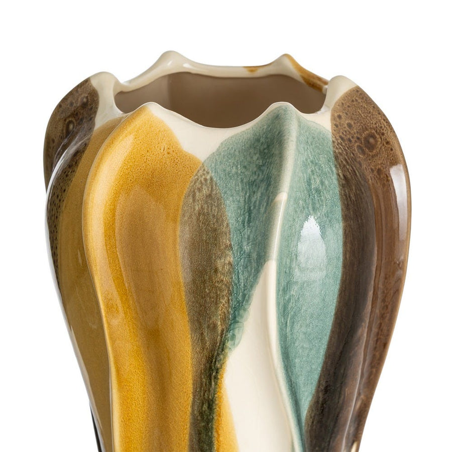 Blue & Brown Ceramic Vase