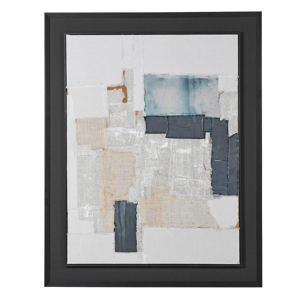 Blue Hues Canvas with Black Frame