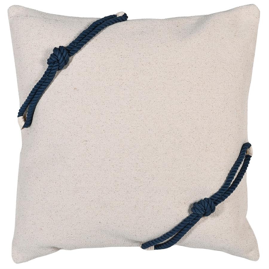 Blue Knotted Rope Cotton Cushion - LUXONAS