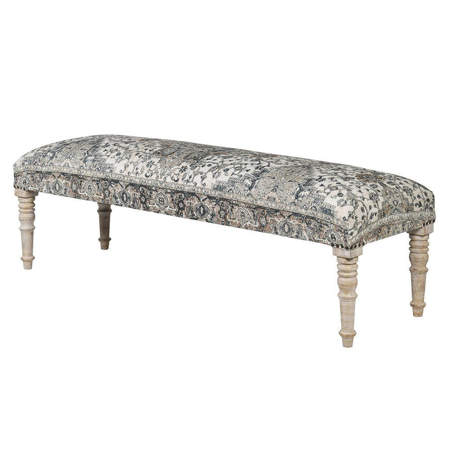 Blue Turkish Rug Bench