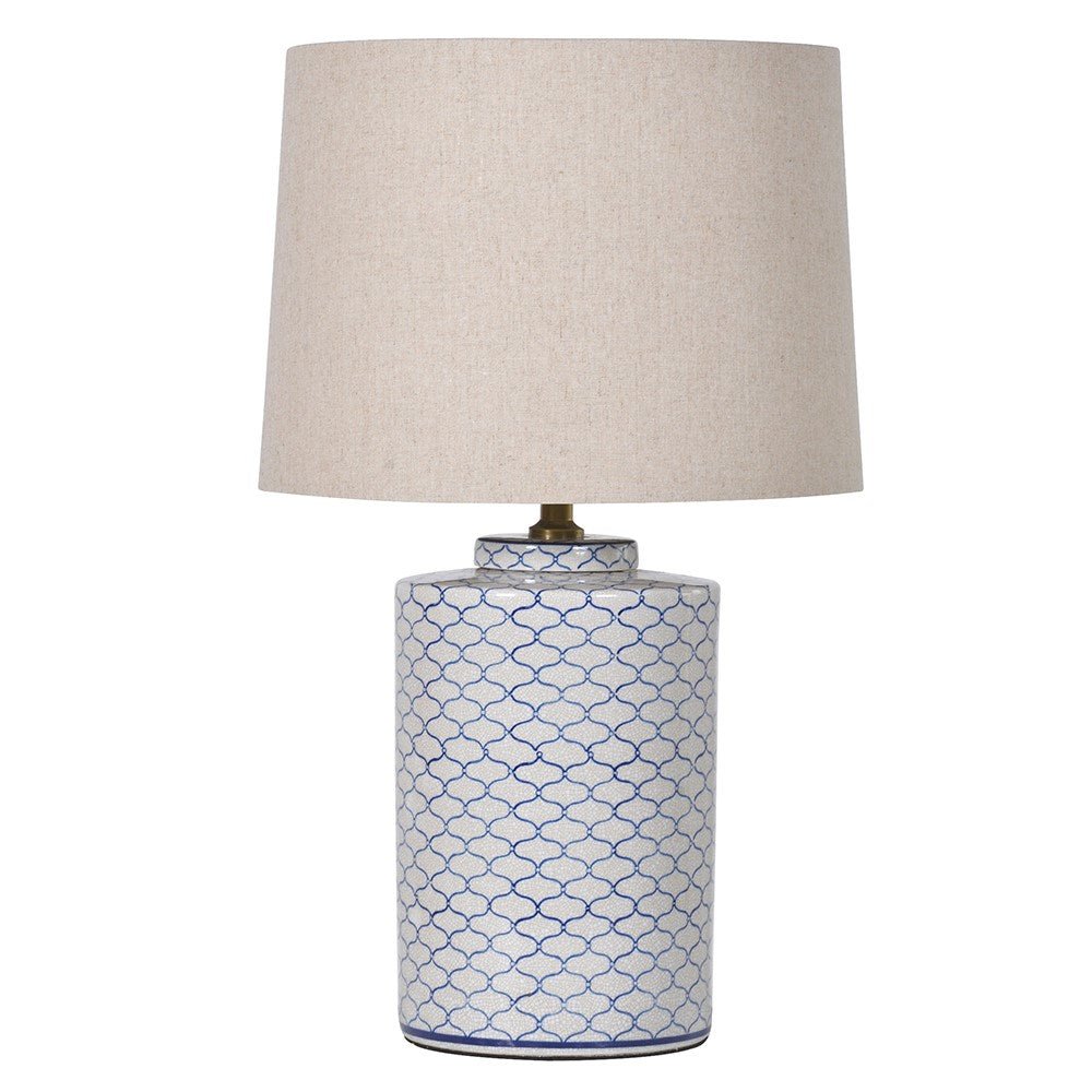 Blue & White Crackle Lamp - LUXONAS