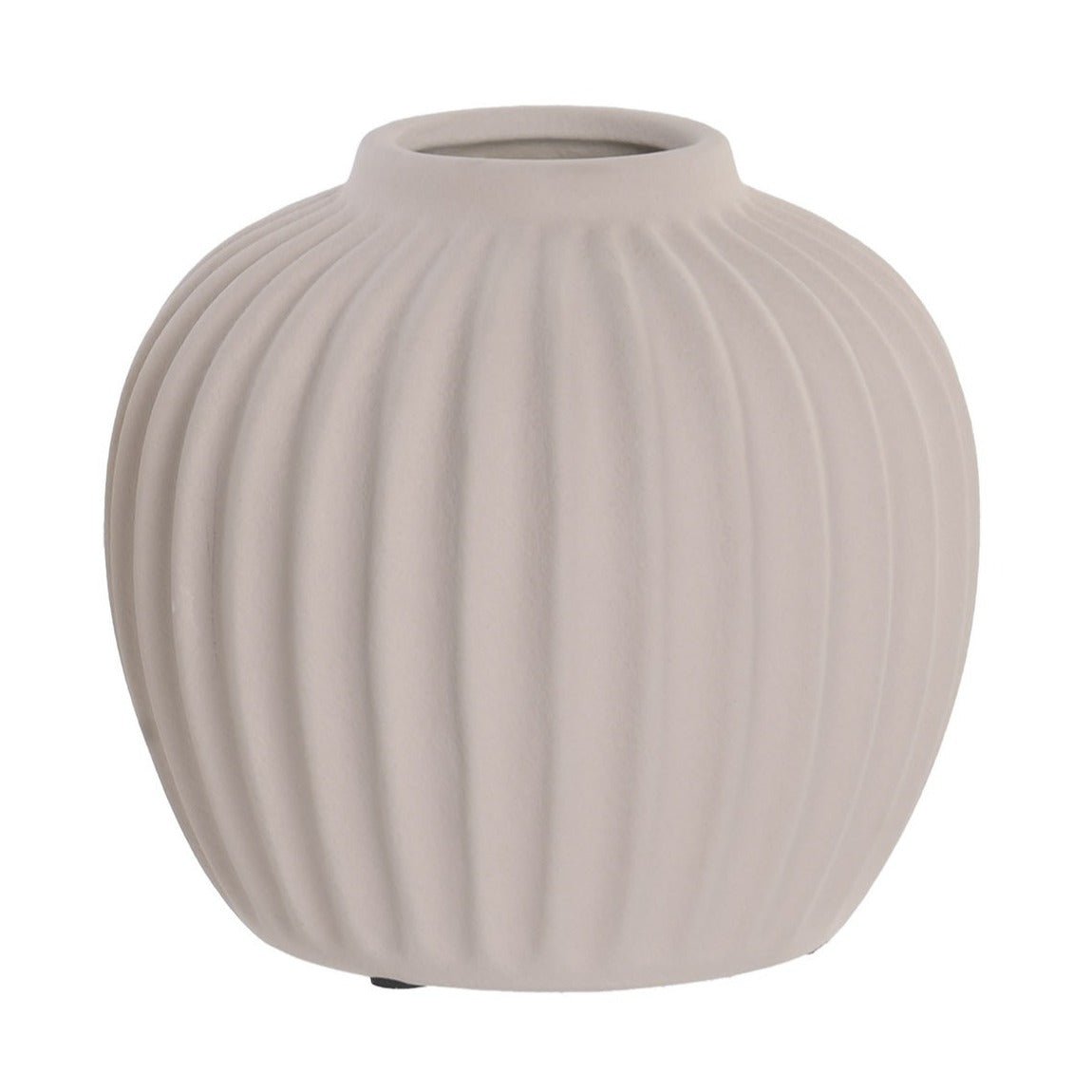 Blush Ribbed Ceramic Bud Vase