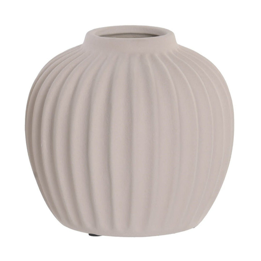 Blush Ribbed Ceramic Bud Vase