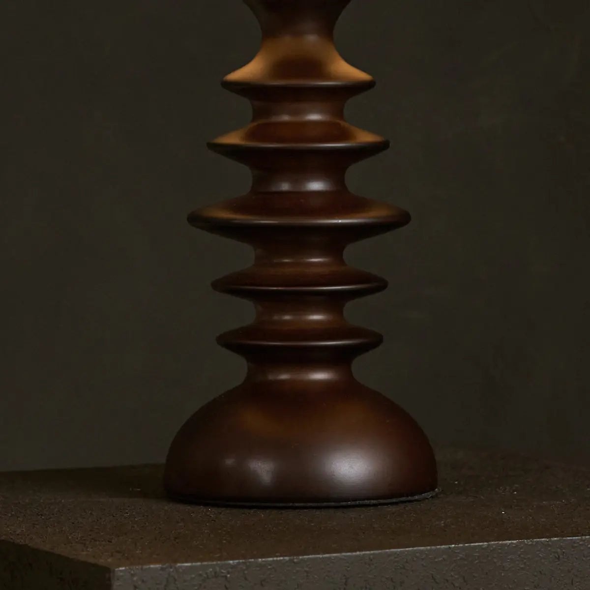 Bodhi Dark Brown Wooden Lamp with Beige Lampshade – Elegant Lighting for Any Room - LUXONAS HOME