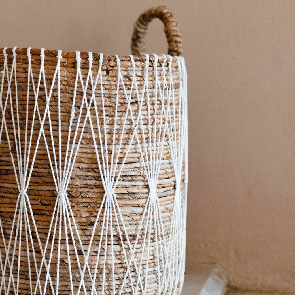 Boho Laundry Basket | Plant Basket | Storage Basket MANDURO Made of Banana Fiber (3 Sizes) - LUXONAS HOME