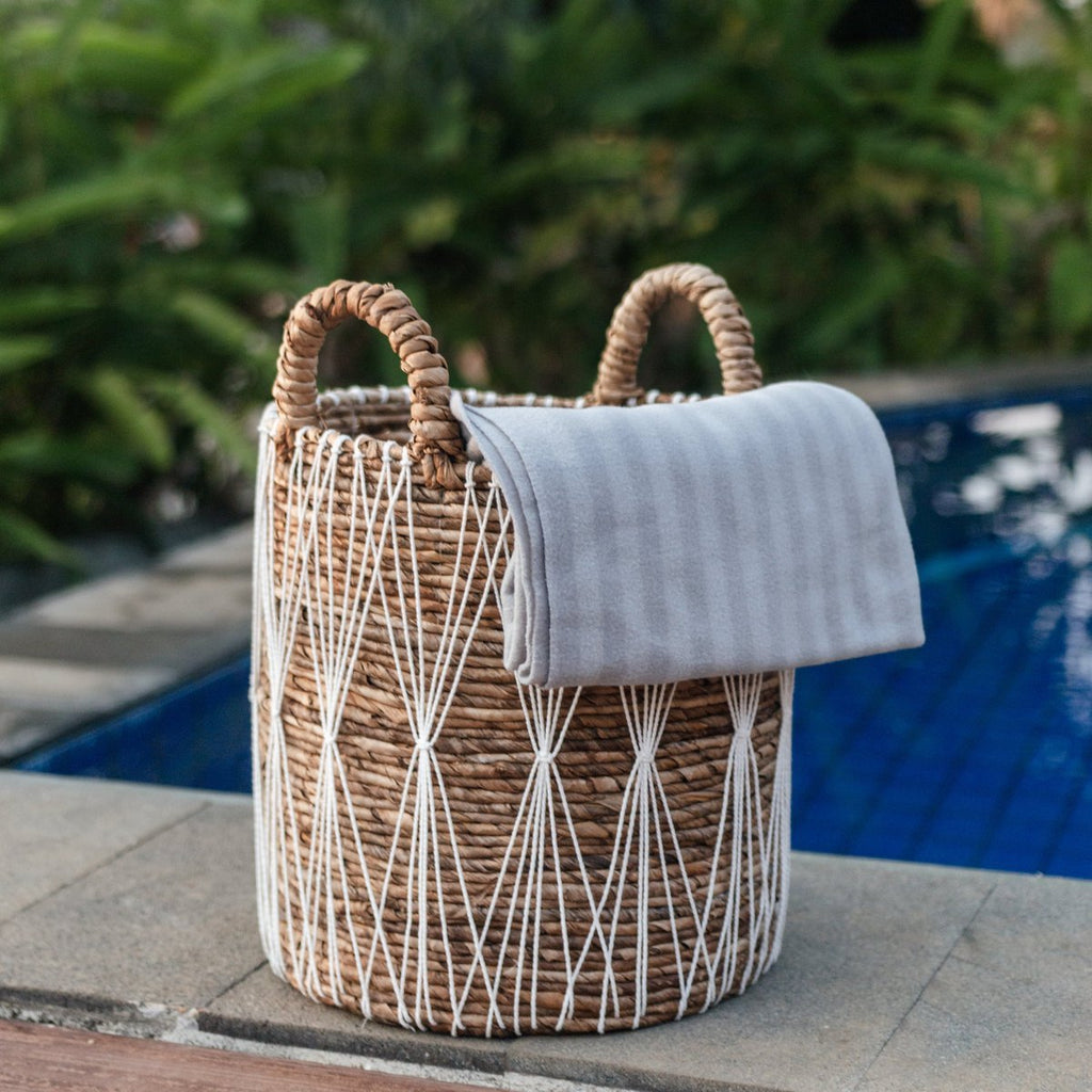 Boho Laundry Basket | Plant Basket | Storage Basket MANDURO Made of Banana Fiber (3 Sizes) - LUXONAS HOME