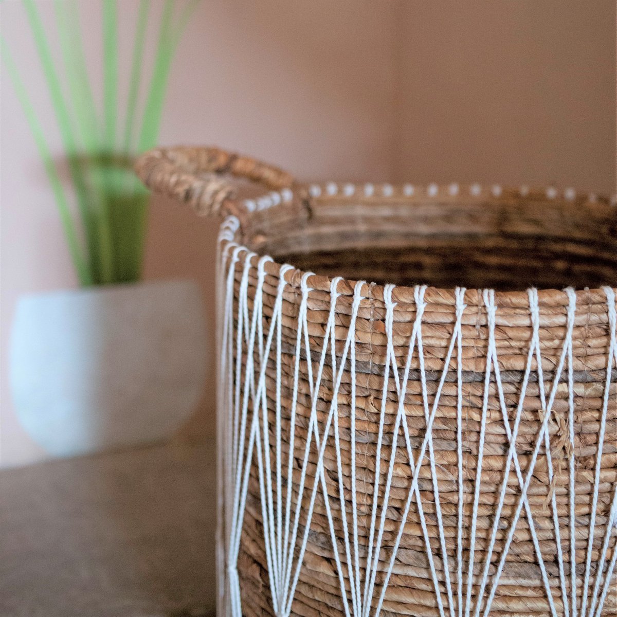 Boho Laundry Basket | Plant Basket | Storage Basket MANDURO Made of Banana Fiber (3 Sizes) - LUXONAS HOME