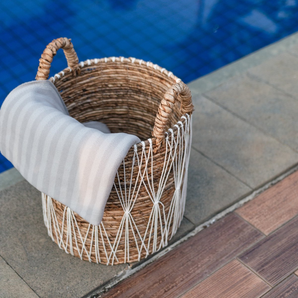 Boho Laundry Basket | Plant Basket | Storage Basket MANDURO Made of Banana Fiber (3 Sizes) - LUXONAS HOME