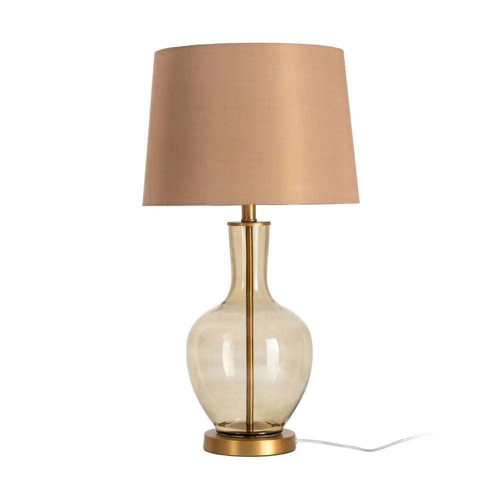 Bottle Base Ochre Table Lamp