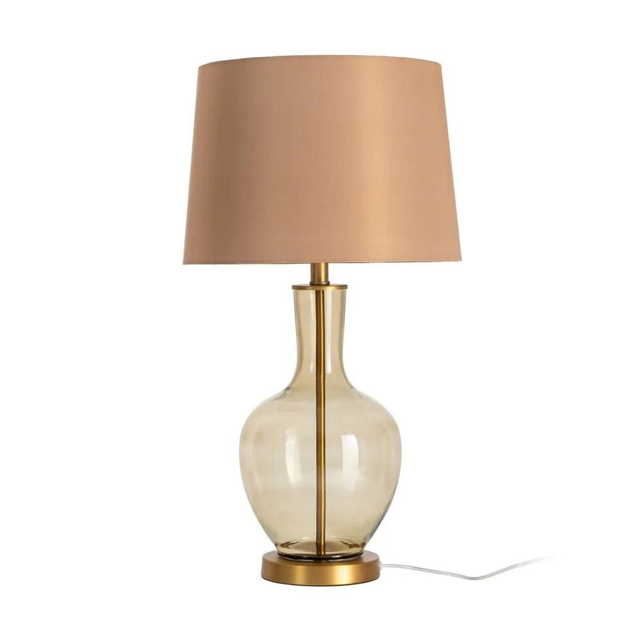 Bottle Base Ochre Table Lamp