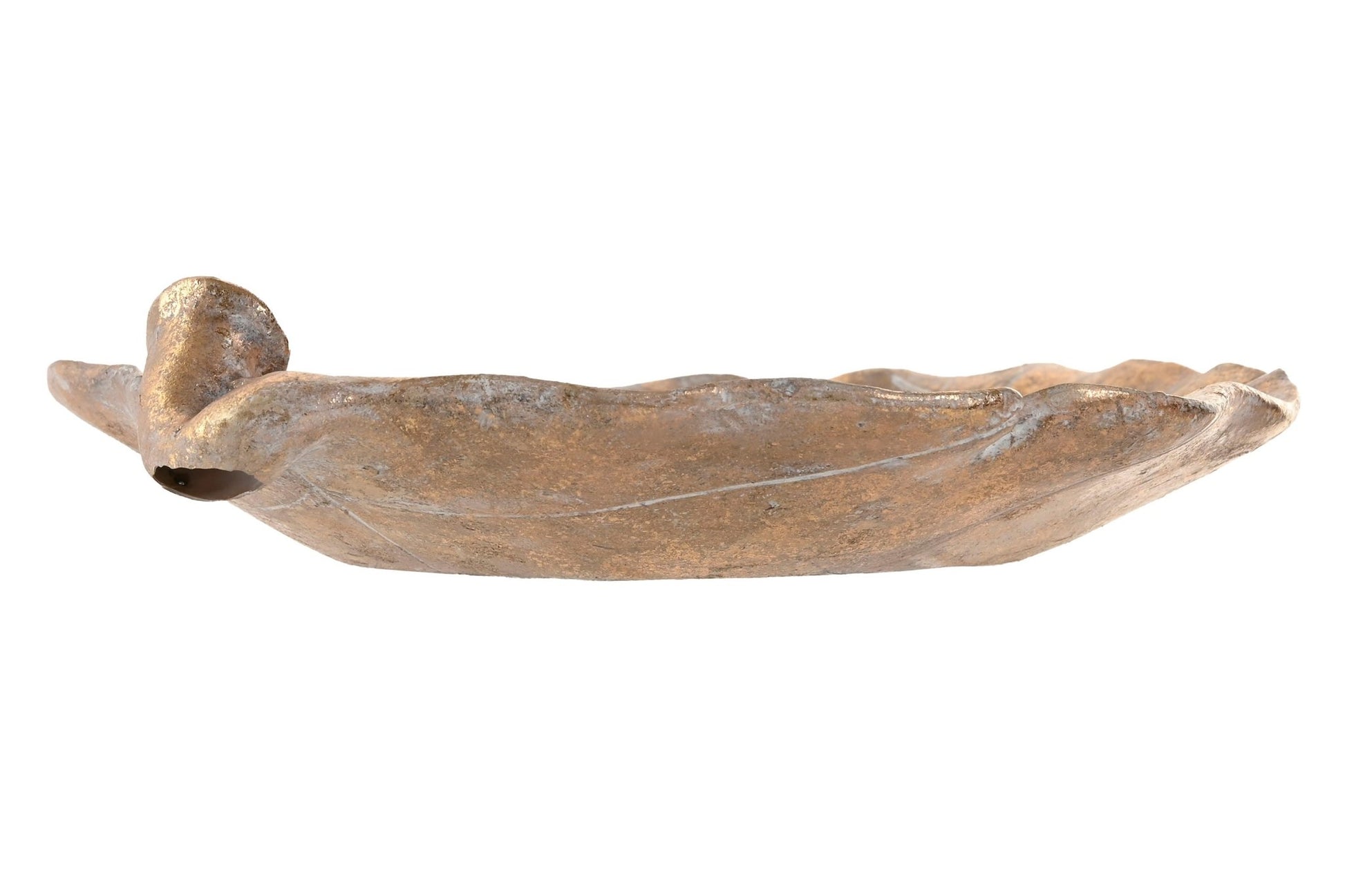 Bronze Aged Resin Leaf Bowl - LUXONAS