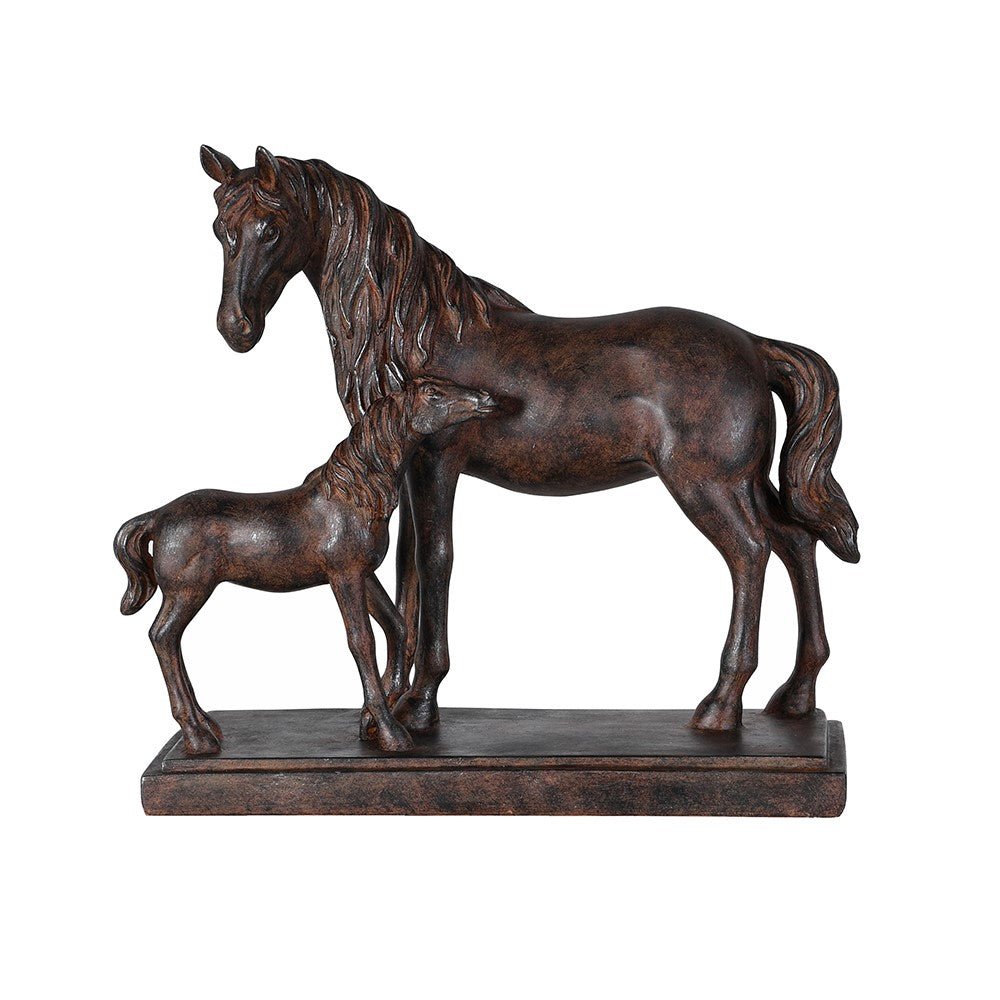 Bronze Effect Mare and Foal - LUXONAS