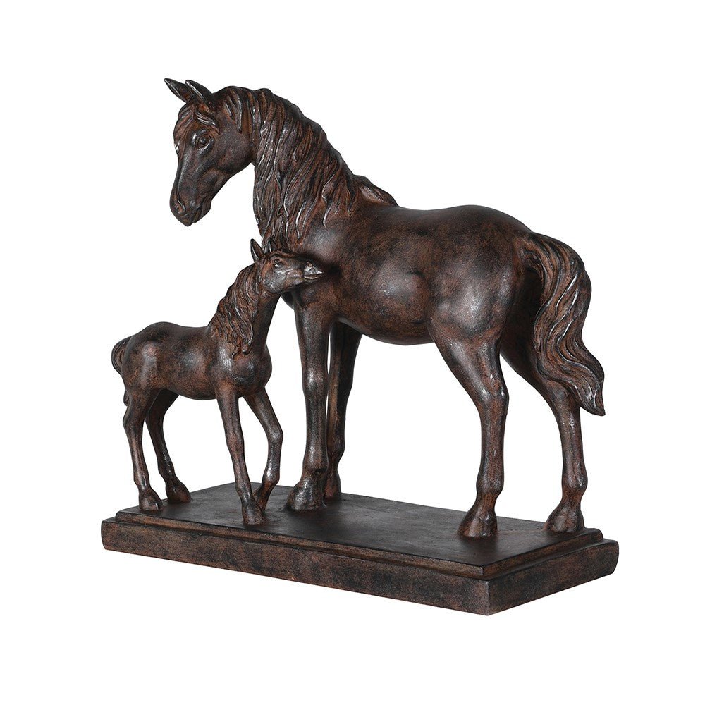 Bronze Effect Mare and Foal - LUXONAS