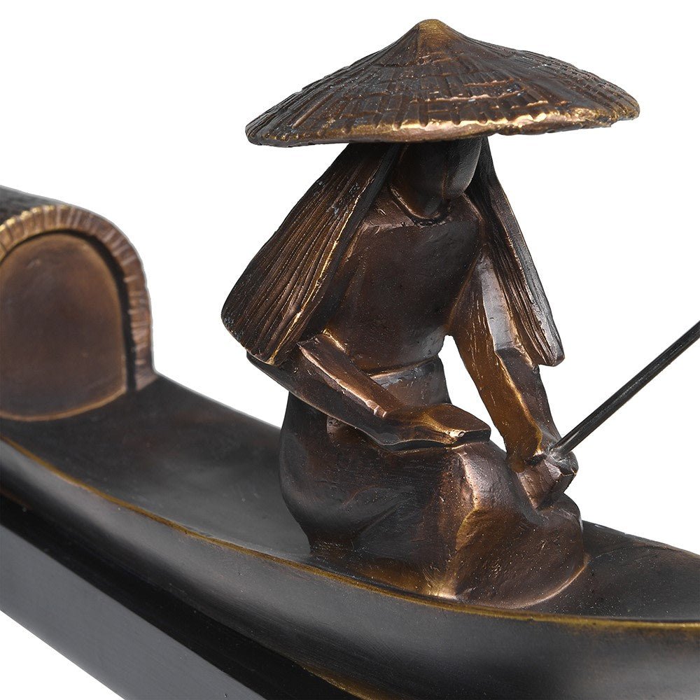 Bronze Fisherman Statue - LUXONAS HOME