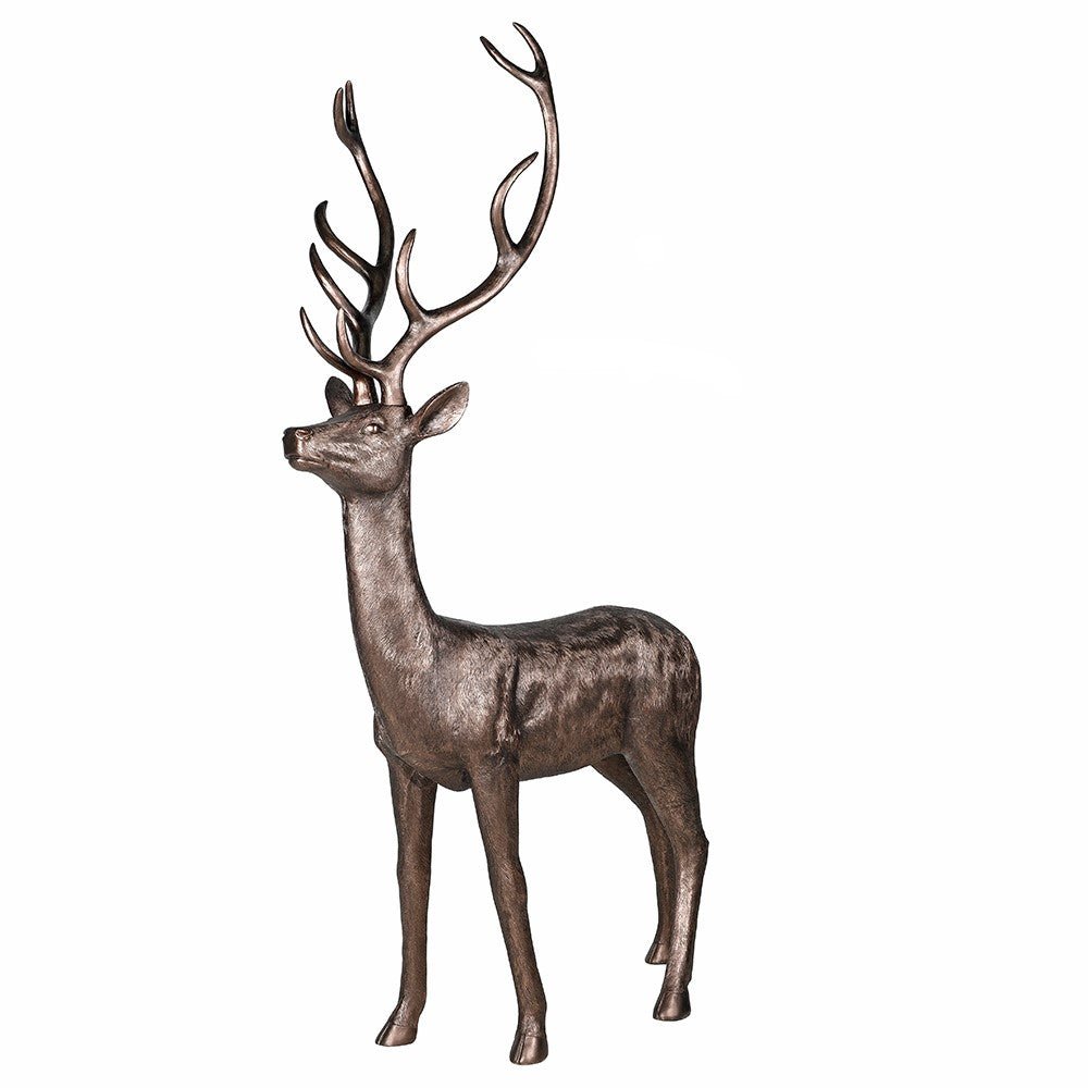 Bronze Standing Deer Sculpture - 223cm