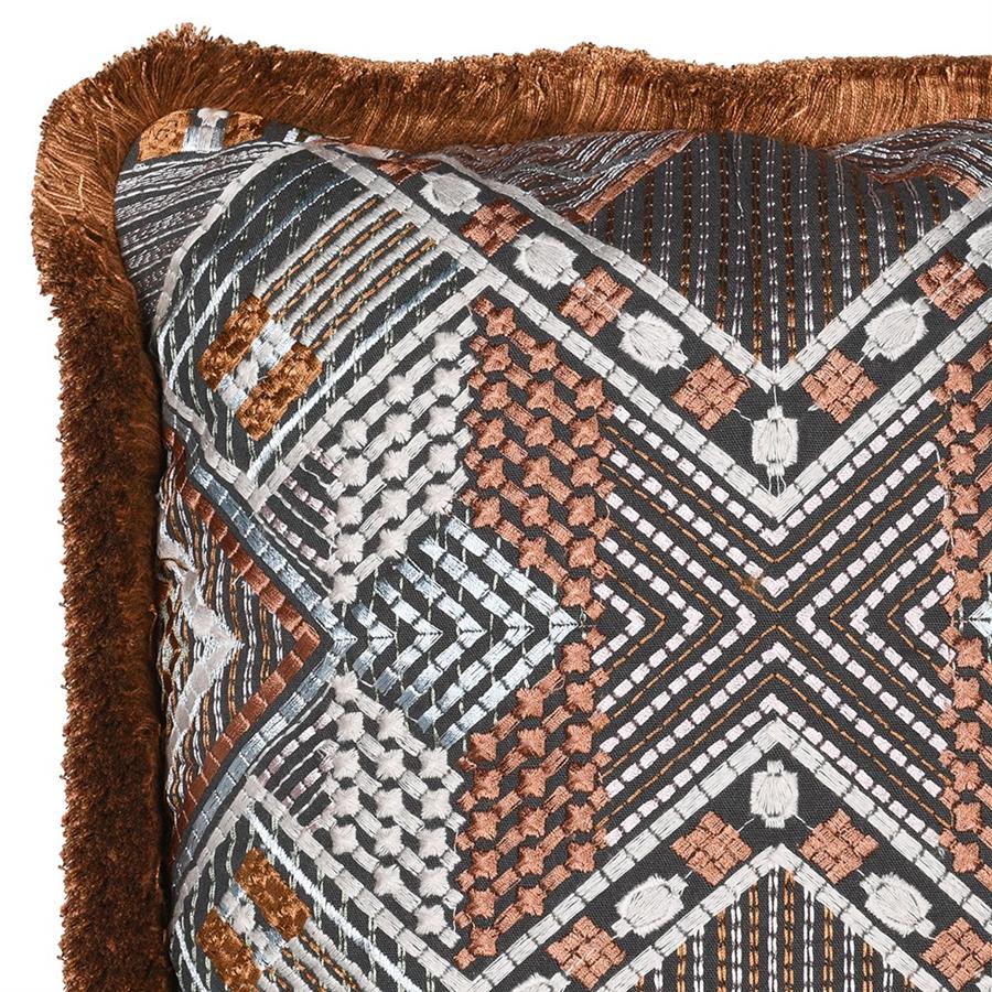 Brown Aztec Pattern Cushion - LUXONAS