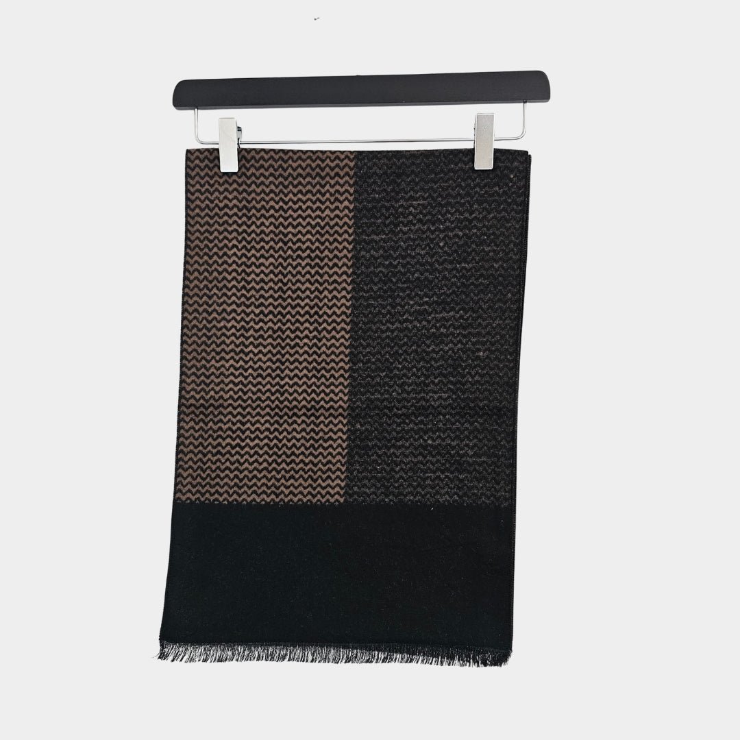 Brown & Black Scarf - Stylish and Versatile Accessory