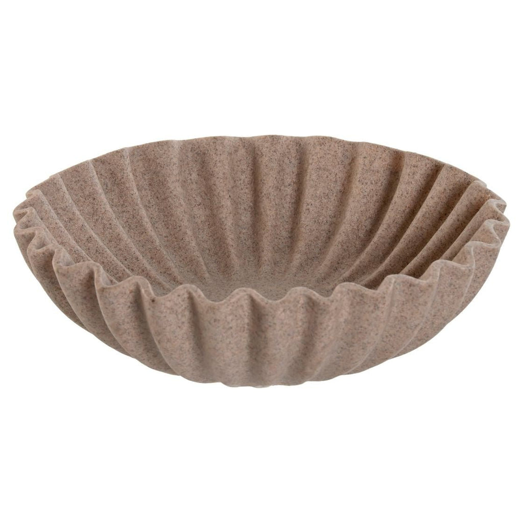 Brown Faux Resin Bowl with Streak Design