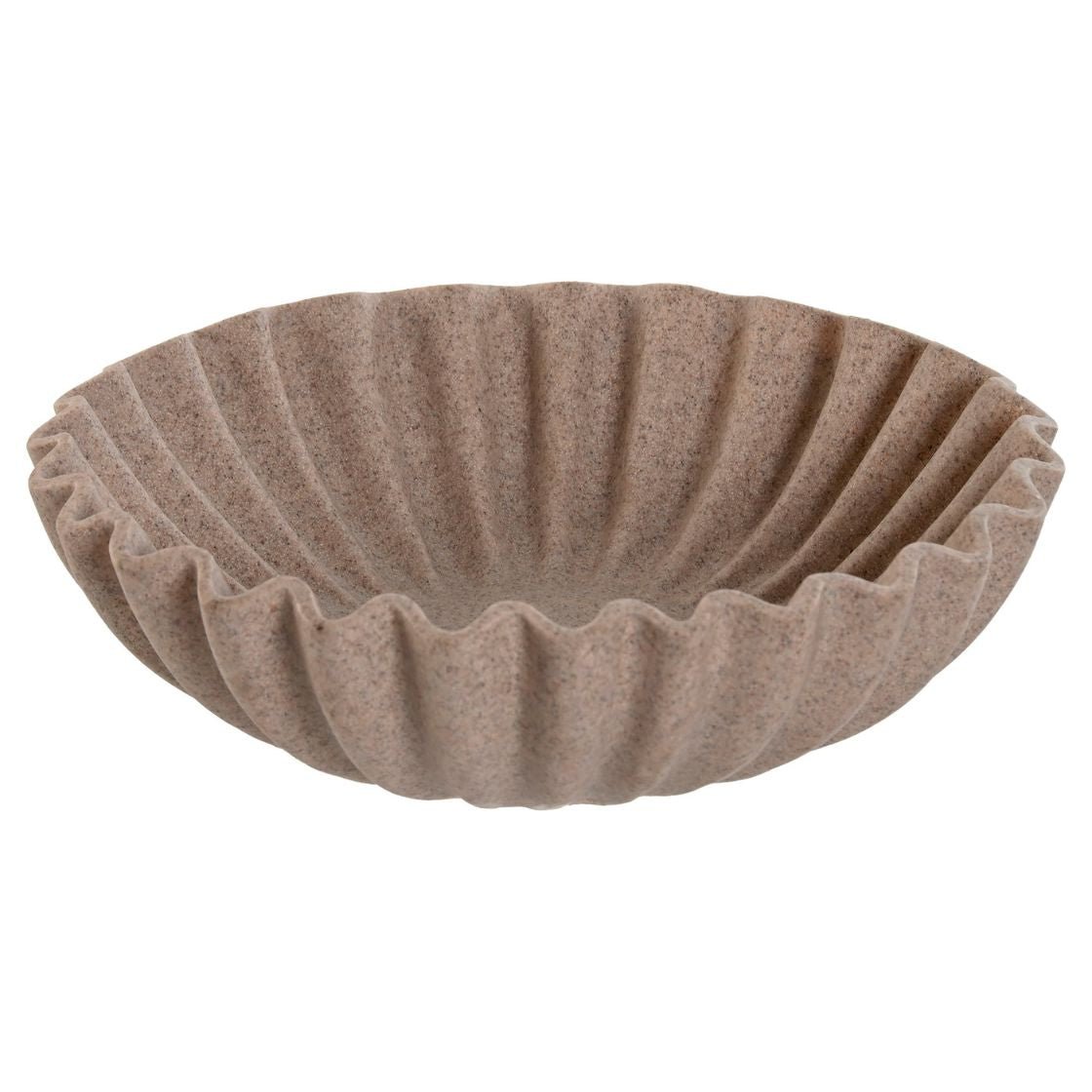 Brown Faux Resin Bowl with Streak Design