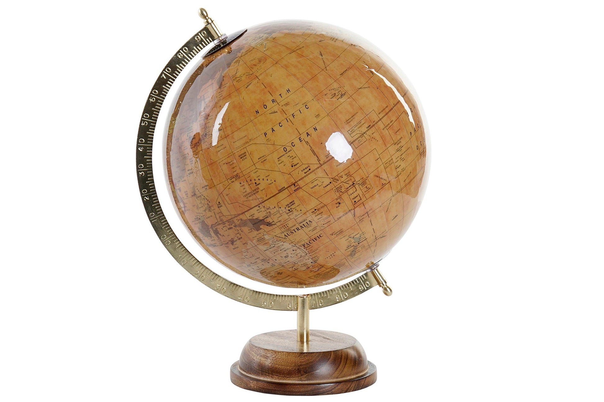 Brown Globe on Wooden Base - LUXONAS