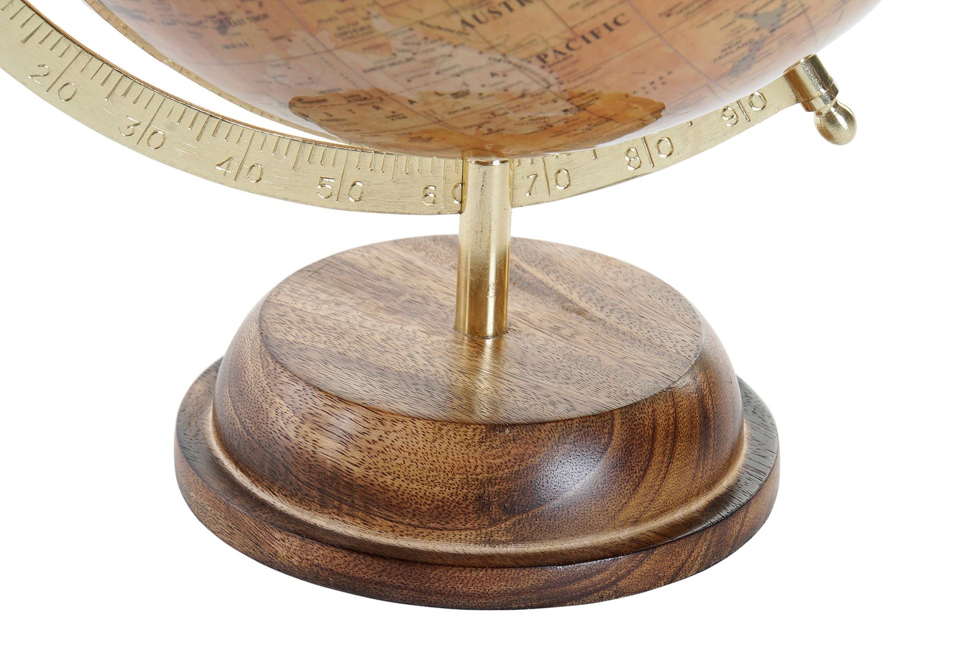 Brown Globe on Wooden Base - LUXONAS